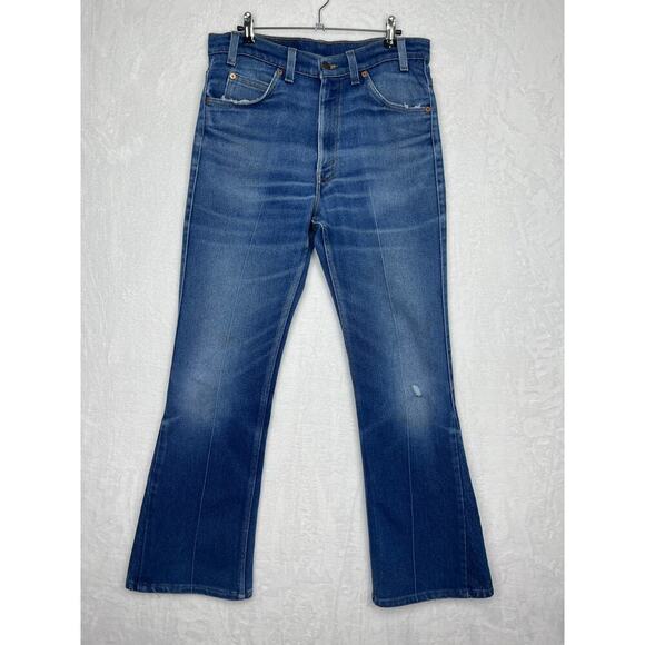 VTG Levis 517 Men’s Jeans 90s 34x34 “32x30.75” USA Orange Tab Blue Custom Flare‎
